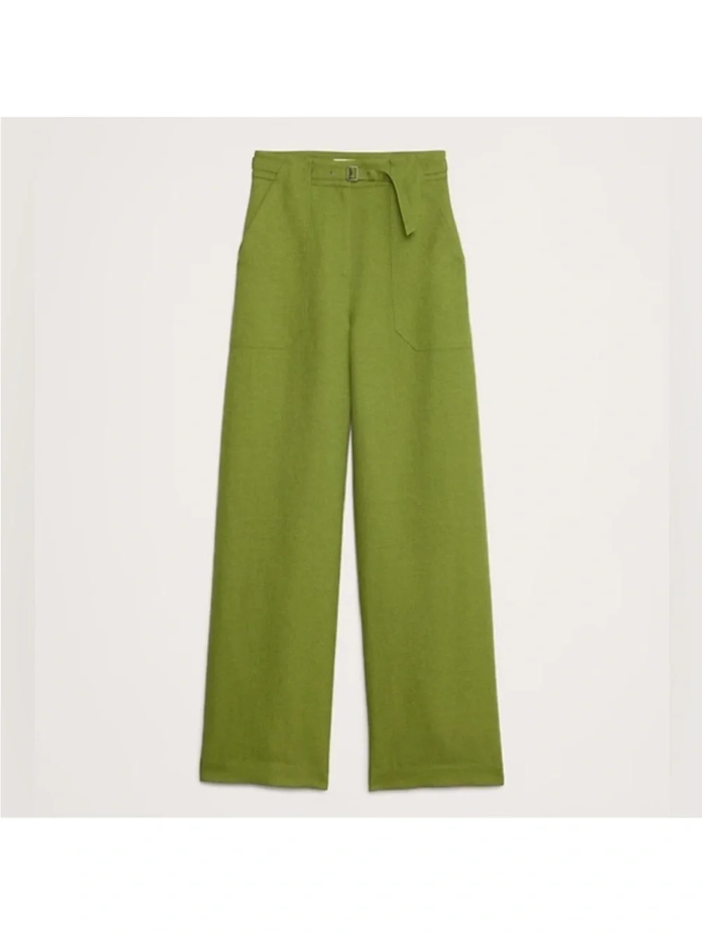 NEW! Banana Republic Cedar Olive Green High-Rise Wide-Leg Studio Pant Sz 10 🧲